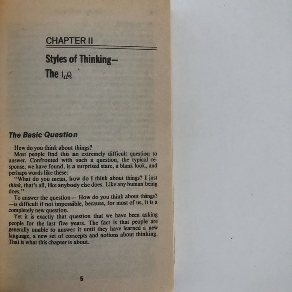 ⭐️BOGO Free⭐️ Art Of Thinking Mass Market Paperback – 1984 - Picture 11 of 15